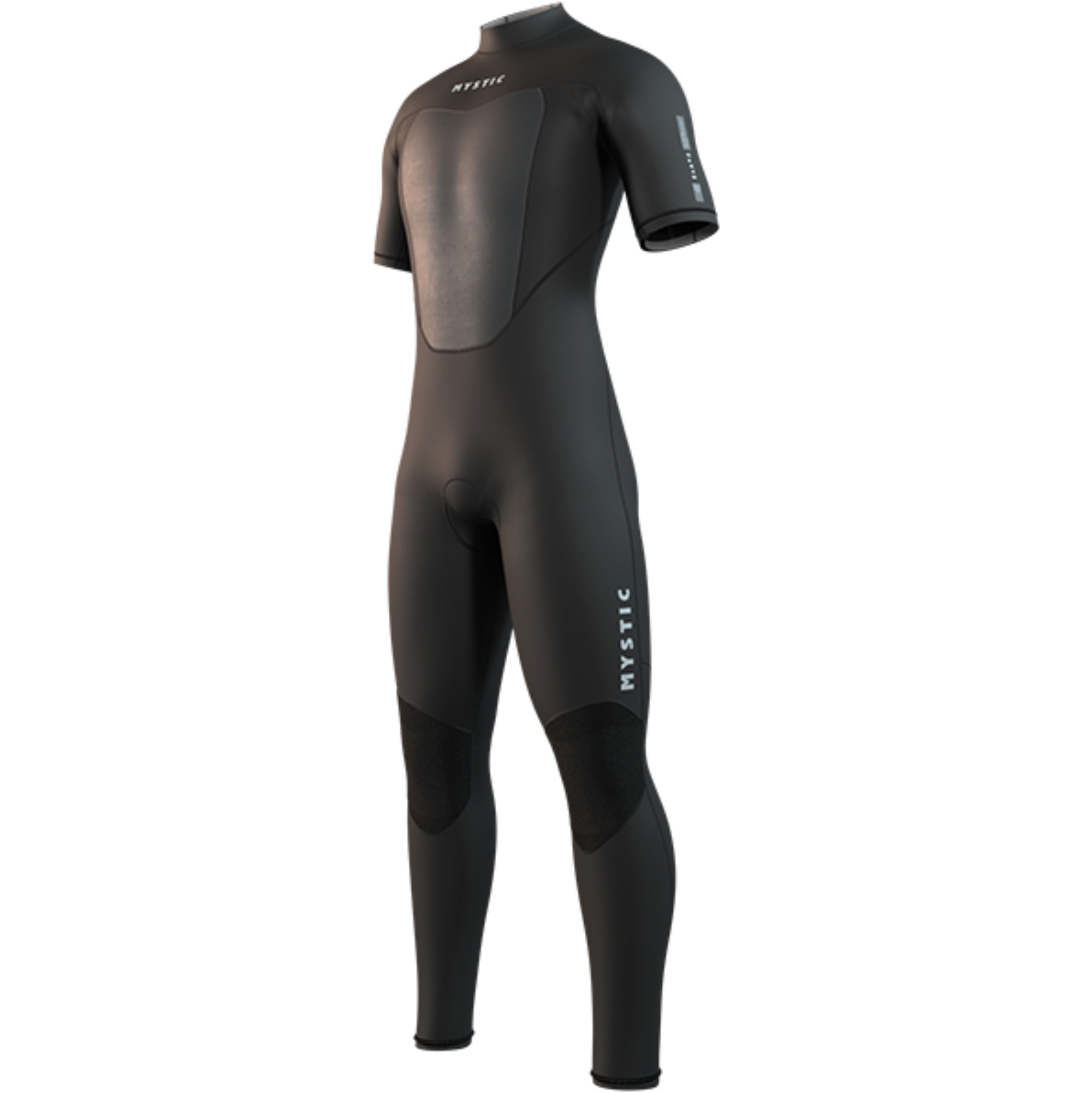 2026 Mystic Mens Brand 3/2mm Short Arm Back Zip Flatlock Wetsuit 35000.250033 - Black